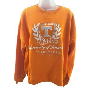 Pressbox Tennessee Volunteers Orange Embroidered Sweatshirt Womens Medium New